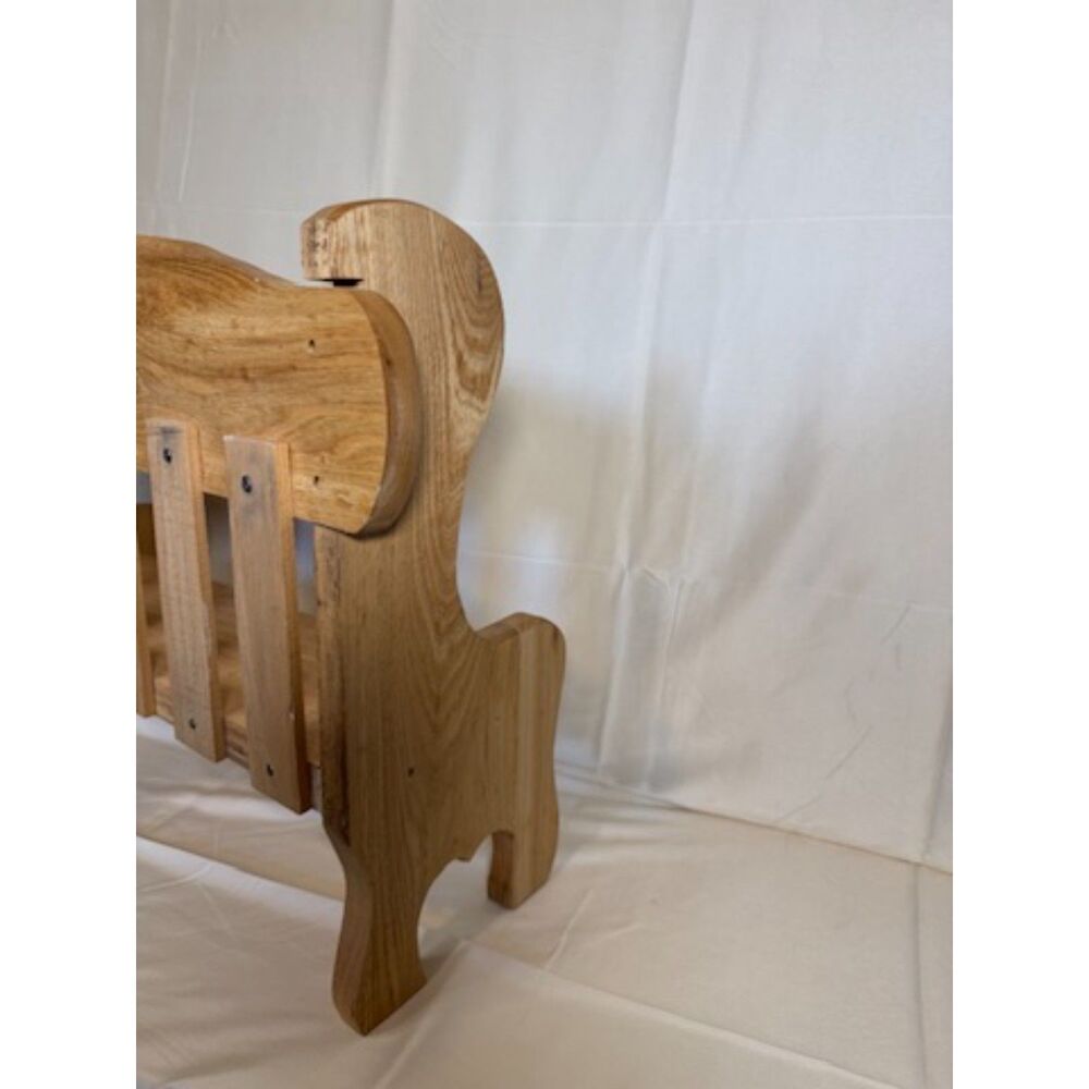Primitive Wood Heart Bench Child Chair Plant Stand Farmhouse Rustic Cottage - Picture 3 of 8